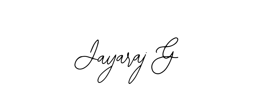 Create a beautiful signature design for name Jayaraj G. With this signature (Bearetta-2O07w) fonts, you can make a handwritten signature for free. Jayaraj G signature style 12 images and pictures png