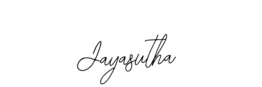 How to make Jayasutha name signature. Use Bearetta-2O07w style for creating short signs online. This is the latest handwritten sign. Jayasutha signature style 12 images and pictures png