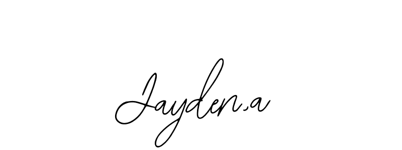 How to make Jayden,a name signature. Use Bearetta-2O07w style for creating short signs online. This is the latest handwritten sign. Jayden,a signature style 12 images and pictures png