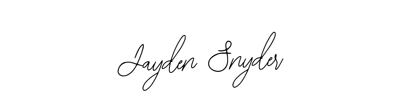 How to make Jayden Snyder signature? Bearetta-2O07w is a professional autograph style. Create handwritten signature for Jayden Snyder name. Jayden Snyder signature style 12 images and pictures png