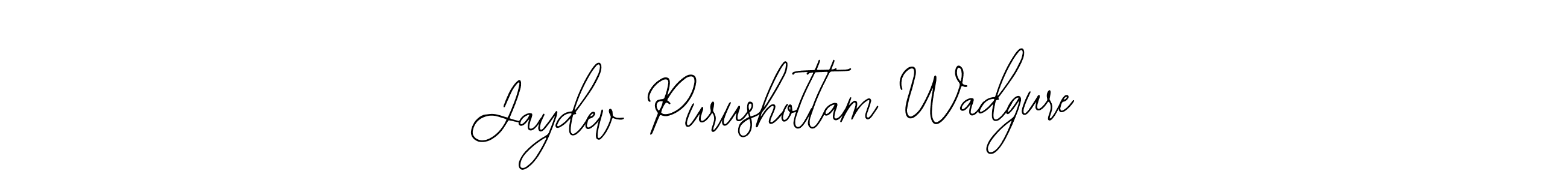 Create a beautiful signature design for name Jaydev Purushottam Wadgure. With this signature (Bearetta-2O07w) fonts, you can make a handwritten signature for free. Jaydev Purushottam Wadgure signature style 12 images and pictures png