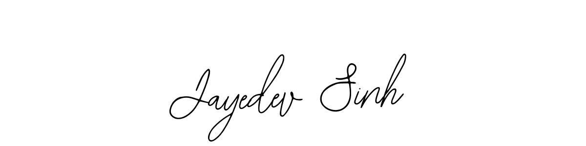 How to make Jayedev Sinh name signature. Use Bearetta-2O07w style for creating short signs online. This is the latest handwritten sign. Jayedev Sinh signature style 12 images and pictures png