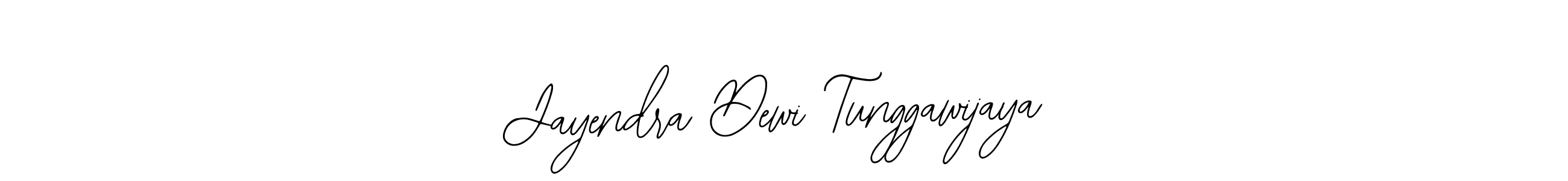 How to make Jayendra Dewi Tunggawijaya name signature. Use Bearetta-2O07w style for creating short signs online. This is the latest handwritten sign. Jayendra Dewi Tunggawijaya signature style 12 images and pictures png