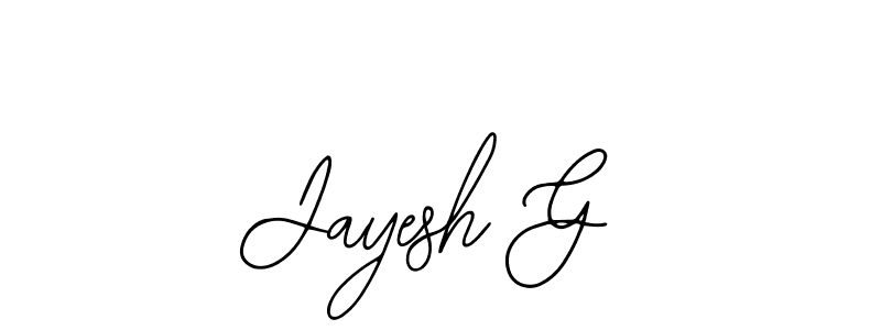 Design your own signature with our free online signature maker. With this signature software, you can create a handwritten (Bearetta-2O07w) signature for name Jayesh G. Jayesh G signature style 12 images and pictures png