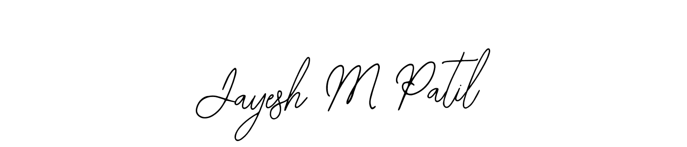 How to make Jayesh M Patil name signature. Use Bearetta-2O07w style for creating short signs online. This is the latest handwritten sign. Jayesh M Patil signature style 12 images and pictures png