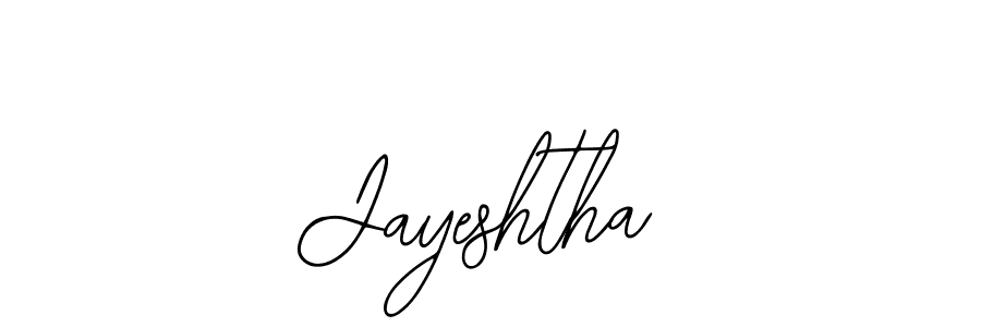 How to make Jayeshtha name signature. Use Bearetta-2O07w style for creating short signs online. This is the latest handwritten sign. Jayeshtha signature style 12 images and pictures png