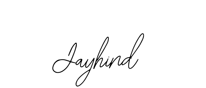 Design your own signature with our free online signature maker. With this signature software, you can create a handwritten (Bearetta-2O07w) signature for name Jayhind. Jayhind signature style 12 images and pictures png