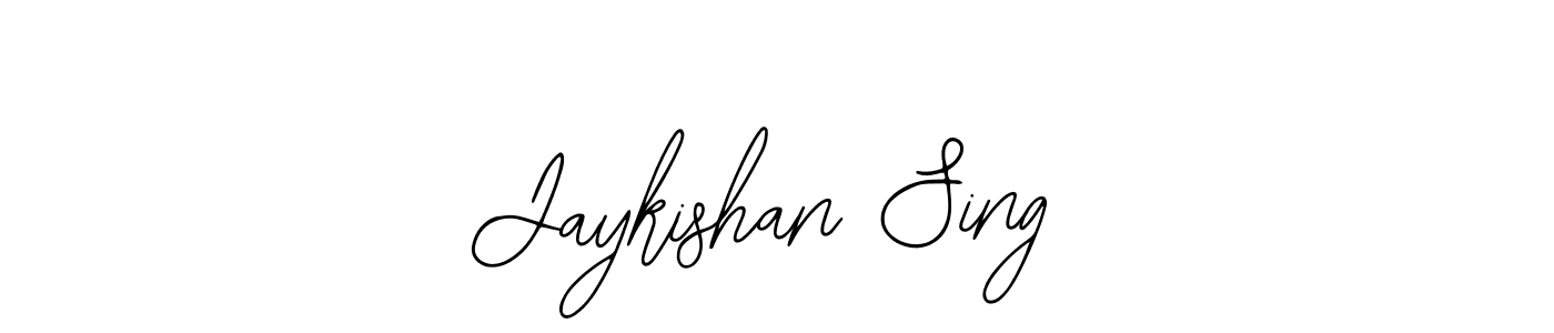 The best way (Bearetta-2O07w) to make a short signature is to pick only two or three words in your name. The name Jaykishan Sing include a total of six letters. For converting this name. Jaykishan Sing signature style 12 images and pictures png