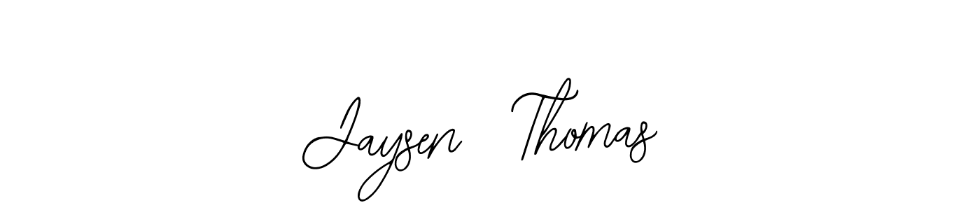 Use a signature maker to create a handwritten signature online. With this signature software, you can design (Bearetta-2O07w) your own signature for name Jaysen  Thomas. Jaysen  Thomas signature style 12 images and pictures png