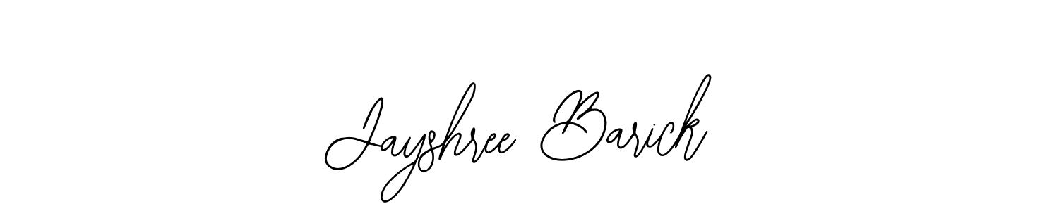 The best way (Bearetta-2O07w) to make a short signature is to pick only two or three words in your name. The name Jayshree Barick include a total of six letters. For converting this name. Jayshree Barick signature style 12 images and pictures png