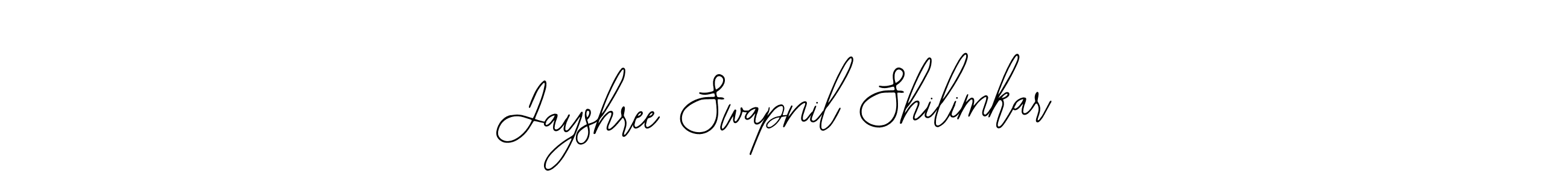 How to make Jayshree Swapnil Shilimkar name signature. Use Bearetta-2O07w style for creating short signs online. This is the latest handwritten sign. Jayshree Swapnil Shilimkar signature style 12 images and pictures png