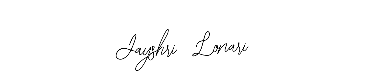 How to make Jayshri  Lonari name signature. Use Bearetta-2O07w style for creating short signs online. This is the latest handwritten sign. Jayshri  Lonari signature style 12 images and pictures png