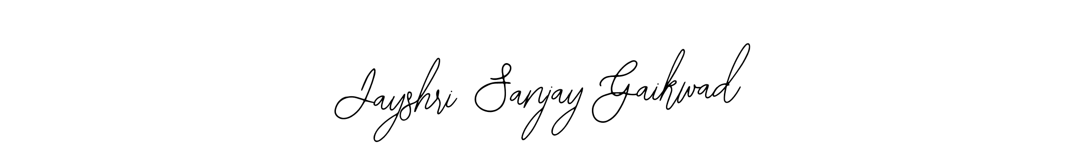 How to make Jayshri Sanjay Gaikwad name signature. Use Bearetta-2O07w style for creating short signs online. This is the latest handwritten sign. Jayshri Sanjay Gaikwad signature style 12 images and pictures png
