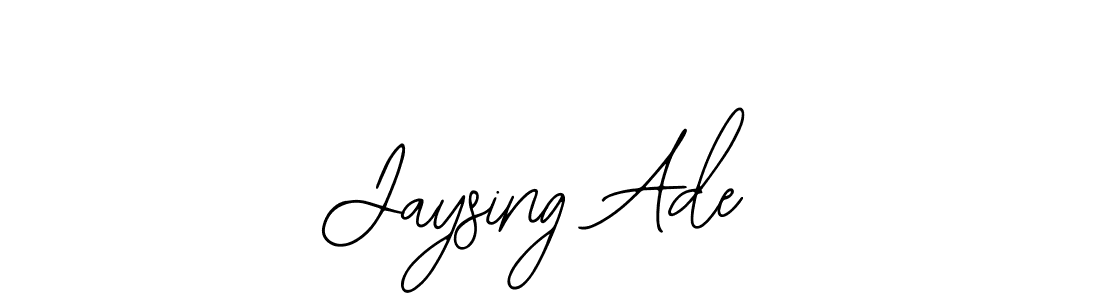 Use a signature maker to create a handwritten signature online. With this signature software, you can design (Bearetta-2O07w) your own signature for name Jaysing Ade. Jaysing Ade signature style 12 images and pictures png