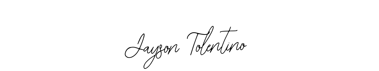 Use a signature maker to create a handwritten signature online. With this signature software, you can design (Bearetta-2O07w) your own signature for name Jayson Tolentino. Jayson Tolentino signature style 12 images and pictures png