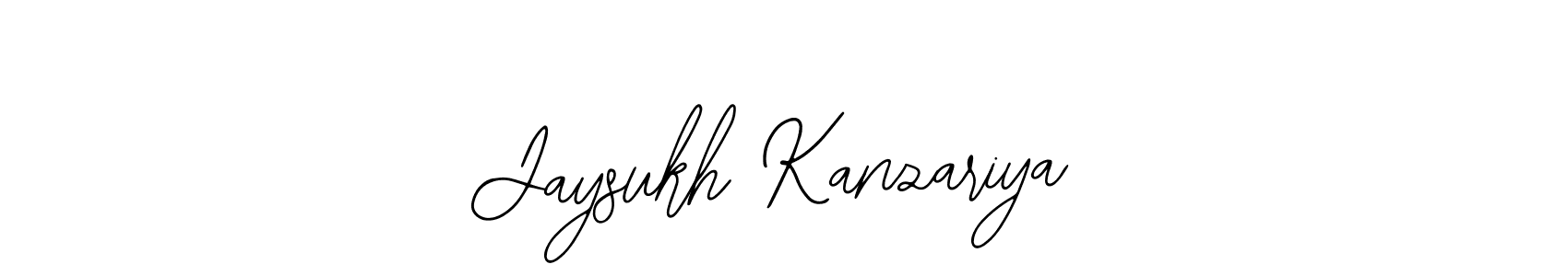 How to make Jaysukh Kanzariya name signature. Use Bearetta-2O07w style for creating short signs online. This is the latest handwritten sign. Jaysukh Kanzariya signature style 12 images and pictures png