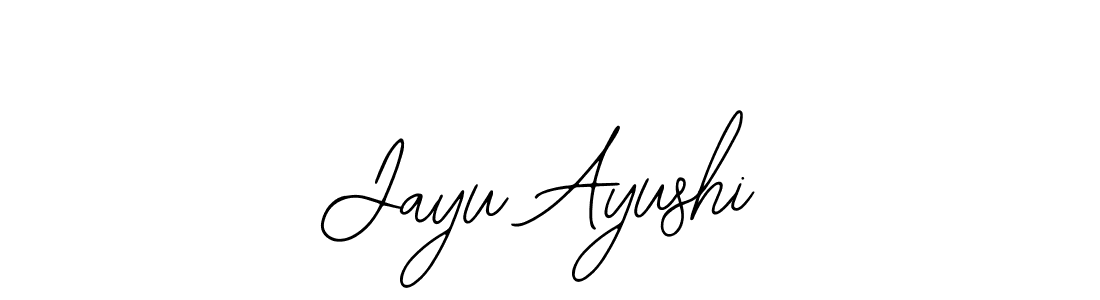 How to make Jayu Ayushi name signature. Use Bearetta-2O07w style for creating short signs online. This is the latest handwritten sign. Jayu Ayushi signature style 12 images and pictures png