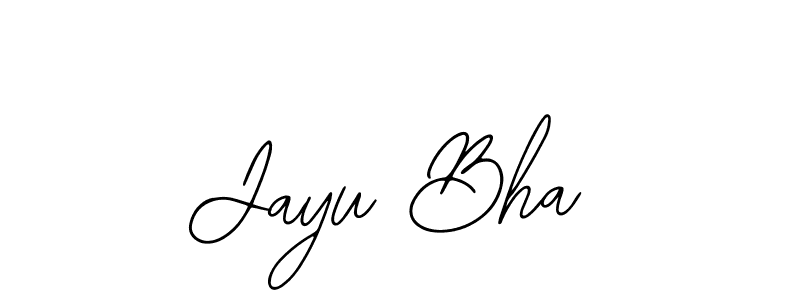 Use a signature maker to create a handwritten signature online. With this signature software, you can design (Bearetta-2O07w) your own signature for name Jayu Bha. Jayu Bha signature style 12 images and pictures png