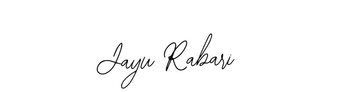 How to make Jayu Rabari name signature. Use Bearetta-2O07w style for creating short signs online. This is the latest handwritten sign. Jayu Rabari signature style 12 images and pictures png