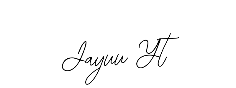 Design your own signature with our free online signature maker. With this signature software, you can create a handwritten (Bearetta-2O07w) signature for name Jayuu Yt. Jayuu Yt signature style 12 images and pictures png