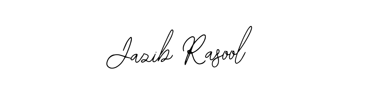 You should practise on your own different ways (Bearetta-2O07w) to write your name (Jazib Rasool) in signature. don't let someone else do it for you. Jazib Rasool signature style 12 images and pictures png