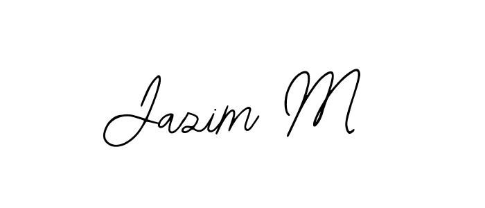 Also we have Jazim M name is the best signature style. Create professional handwritten signature collection using Bearetta-2O07w autograph style. Jazim M signature style 12 images and pictures png