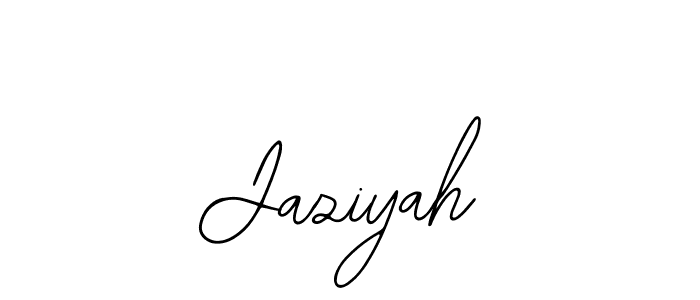 How to make Jaziyah name signature. Use Bearetta-2O07w style for creating short signs online. This is the latest handwritten sign. Jaziyah signature style 12 images and pictures png