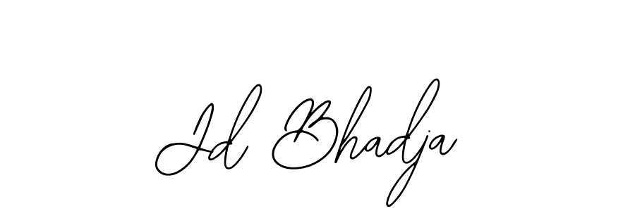 How to make Jd Bhadja name signature. Use Bearetta-2O07w style for creating short signs online. This is the latest handwritten sign. Jd Bhadja signature style 12 images and pictures png