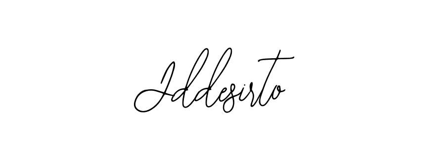 How to make Jddesirto name signature. Use Bearetta-2O07w style for creating short signs online. This is the latest handwritten sign. Jddesirto signature style 12 images and pictures png