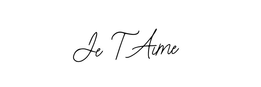 Use a signature maker to create a handwritten signature online. With this signature software, you can design (Bearetta-2O07w) your own signature for name Je T Aime. Je T Aime signature style 12 images and pictures png