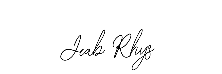 Also You can easily find your signature by using the search form. We will create Jeab Rhys name handwritten signature images for you free of cost using Bearetta-2O07w sign style. Jeab Rhys signature style 12 images and pictures png