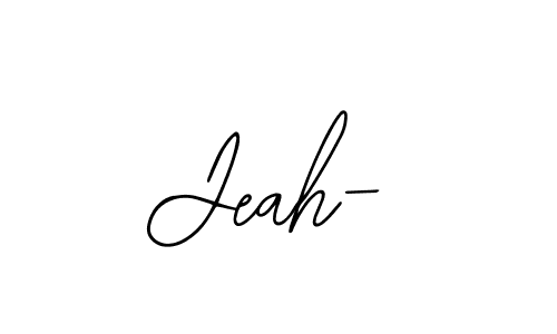 It looks lik you need a new signature style for name Jeah-. Design unique handwritten (Bearetta-2O07w) signature with our free signature maker in just a few clicks. Jeah- signature style 12 images and pictures png