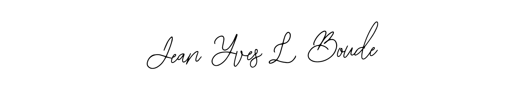 You should practise on your own different ways (Bearetta-2O07w) to write your name (Jean Yves L Boude) in signature. don't let someone else do it for you. Jean Yves L Boude signature style 12 images and pictures png
