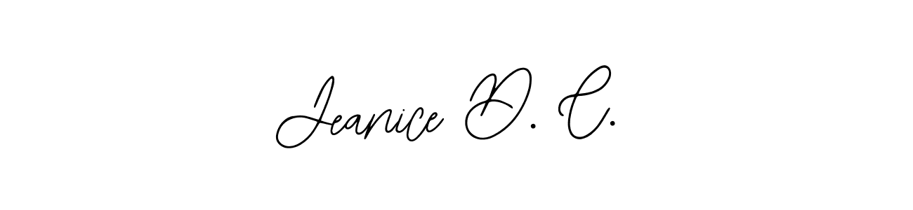 Similarly Bearetta-2O07w is the best handwritten signature design. Signature creator online .You can use it as an online autograph creator for name Jeanice D. C.. Jeanice D. C. signature style 12 images and pictures png