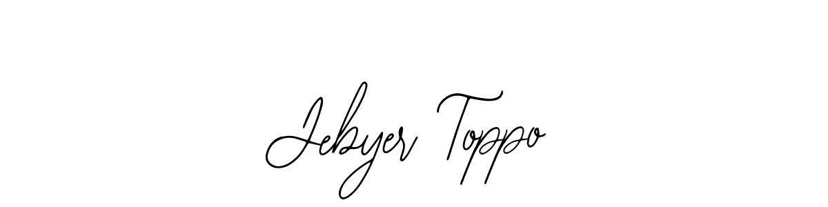Design your own signature with our free online signature maker. With this signature software, you can create a handwritten (Bearetta-2O07w) signature for name Jebyer Toppo. Jebyer Toppo signature style 12 images and pictures png