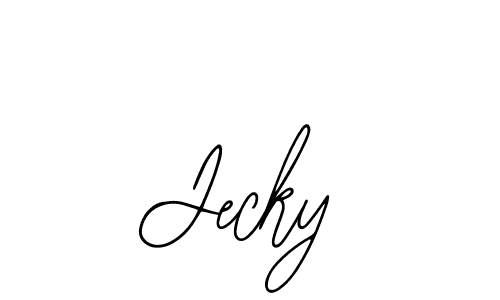 You should practise on your own different ways (Bearetta-2O07w) to write your name (Jecky) in signature. don't let someone else do it for you. Jecky signature style 12 images and pictures png