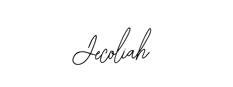 Similarly Bearetta-2O07w is the best handwritten signature design. Signature creator online .You can use it as an online autograph creator for name Jecoliah. Jecoliah signature style 12 images and pictures png