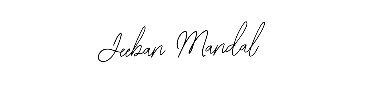 How to make Jeeban Mandal name signature. Use Bearetta-2O07w style for creating short signs online. This is the latest handwritten sign. Jeeban Mandal signature style 12 images and pictures png