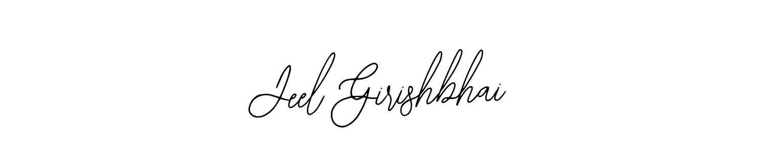 How to make Jeel Girishbhai name signature. Use Bearetta-2O07w style for creating short signs online. This is the latest handwritten sign. Jeel Girishbhai signature style 12 images and pictures png