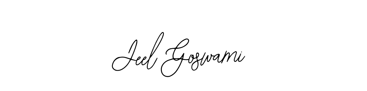 How to make Jeel Goswami name signature. Use Bearetta-2O07w style for creating short signs online. This is the latest handwritten sign. Jeel Goswami signature style 12 images and pictures png