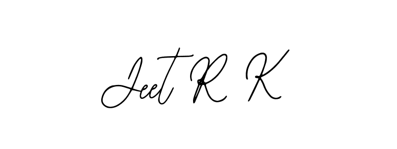 Similarly Bearetta-2O07w is the best handwritten signature design. Signature creator online .You can use it as an online autograph creator for name Jeet R K. Jeet R K signature style 12 images and pictures png