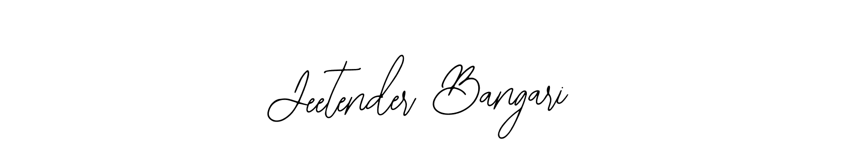 Create a beautiful signature design for name Jeetender Bangari. With this signature (Bearetta-2O07w) fonts, you can make a handwritten signature for free. Jeetender Bangari signature style 12 images and pictures png