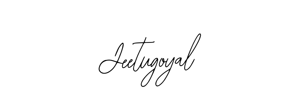 Also we have Jeetugoyal name is the best signature style. Create professional handwritten signature collection using Bearetta-2O07w autograph style. Jeetugoyal signature style 12 images and pictures png