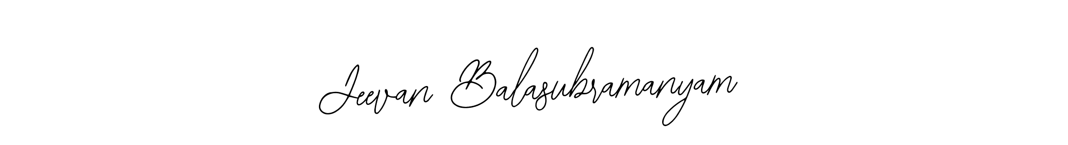 Bearetta-2O07w is a professional signature style that is perfect for those who want to add a touch of class to their signature. It is also a great choice for those who want to make their signature more unique. Get Jeevan Balasubramanyam name to fancy signature for free. Jeevan Balasubramanyam signature style 12 images and pictures png