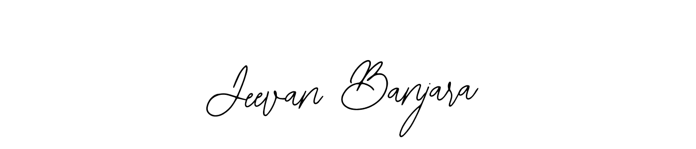 You should practise on your own different ways (Bearetta-2O07w) to write your name (Jeevan Banjara) in signature. don't let someone else do it for you. Jeevan Banjara signature style 12 images and pictures png