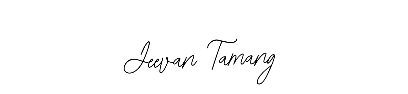 You should practise on your own different ways (Bearetta-2O07w) to write your name (Jeevan Tamang) in signature. don't let someone else do it for you. Jeevan Tamang signature style 12 images and pictures png