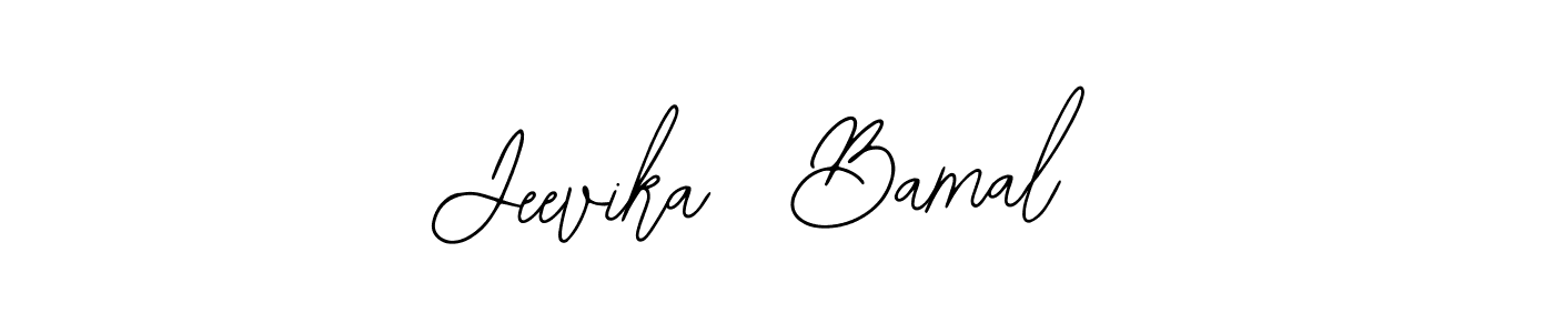 How to make Jeevika  Bamal name signature. Use Bearetta-2O07w style for creating short signs online. This is the latest handwritten sign. Jeevika  Bamal signature style 12 images and pictures png