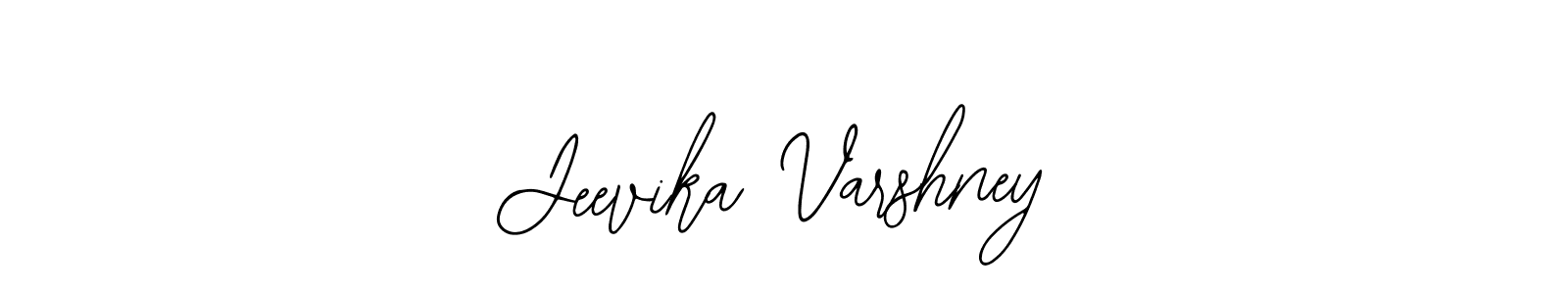 This is the best signature style for the Jeevika Varshney name. Also you like these signature font (Bearetta-2O07w). Mix name signature. Jeevika Varshney signature style 12 images and pictures png