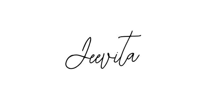How to make Jeevita name signature. Use Bearetta-2O07w style for creating short signs online. This is the latest handwritten sign. Jeevita signature style 12 images and pictures png