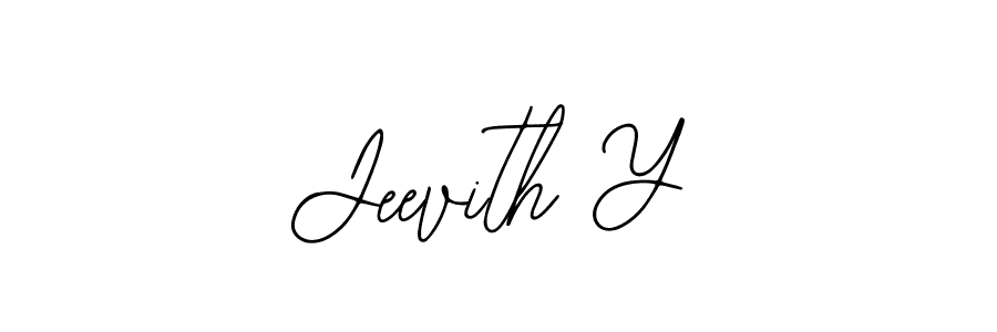 You should practise on your own different ways (Bearetta-2O07w) to write your name (Jeevith Y) in signature. don't let someone else do it for you. Jeevith Y signature style 12 images and pictures png